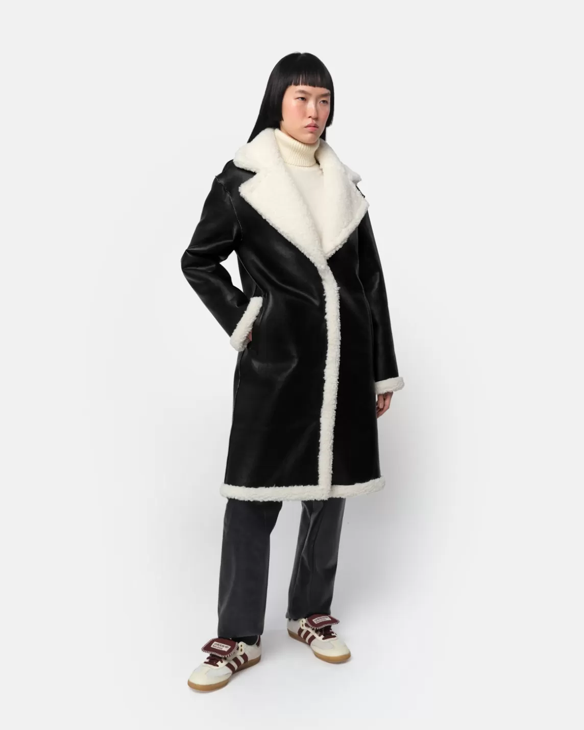 Apparis Anei Coat Blanc Best Sale