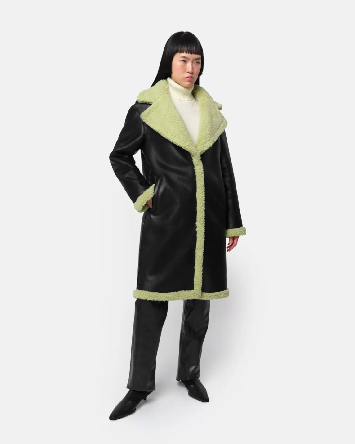 Apparis Anei Coat Pistachio Flash Sale