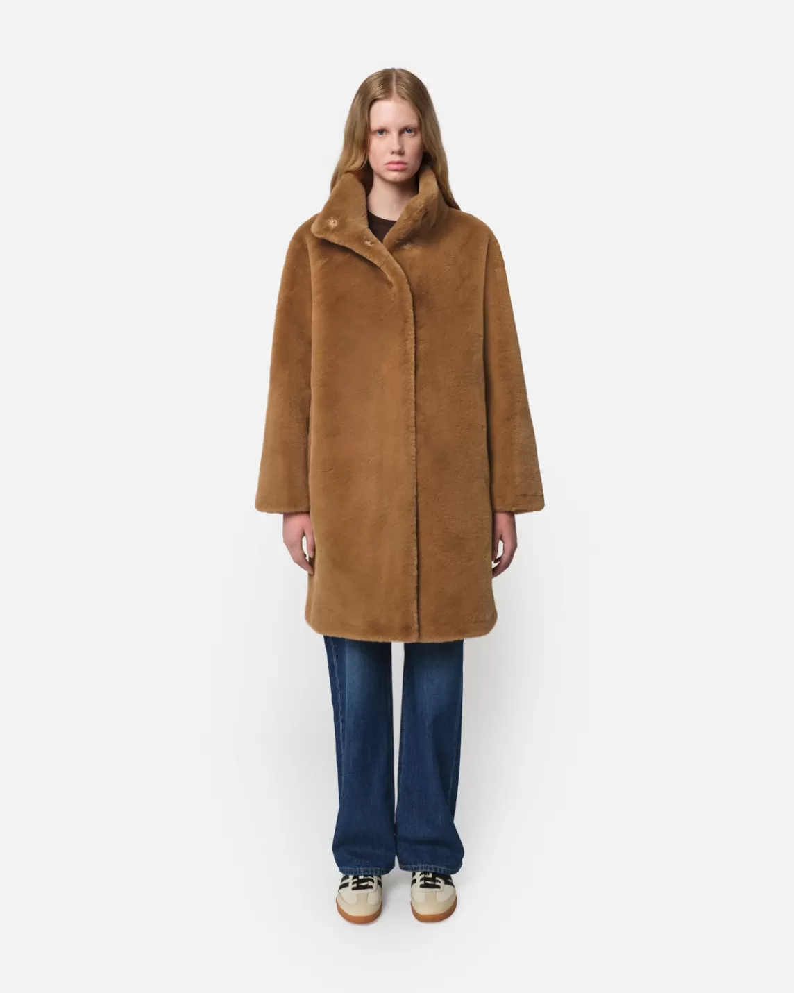 Apparis Blair Mid-Length Coat Camel Sale