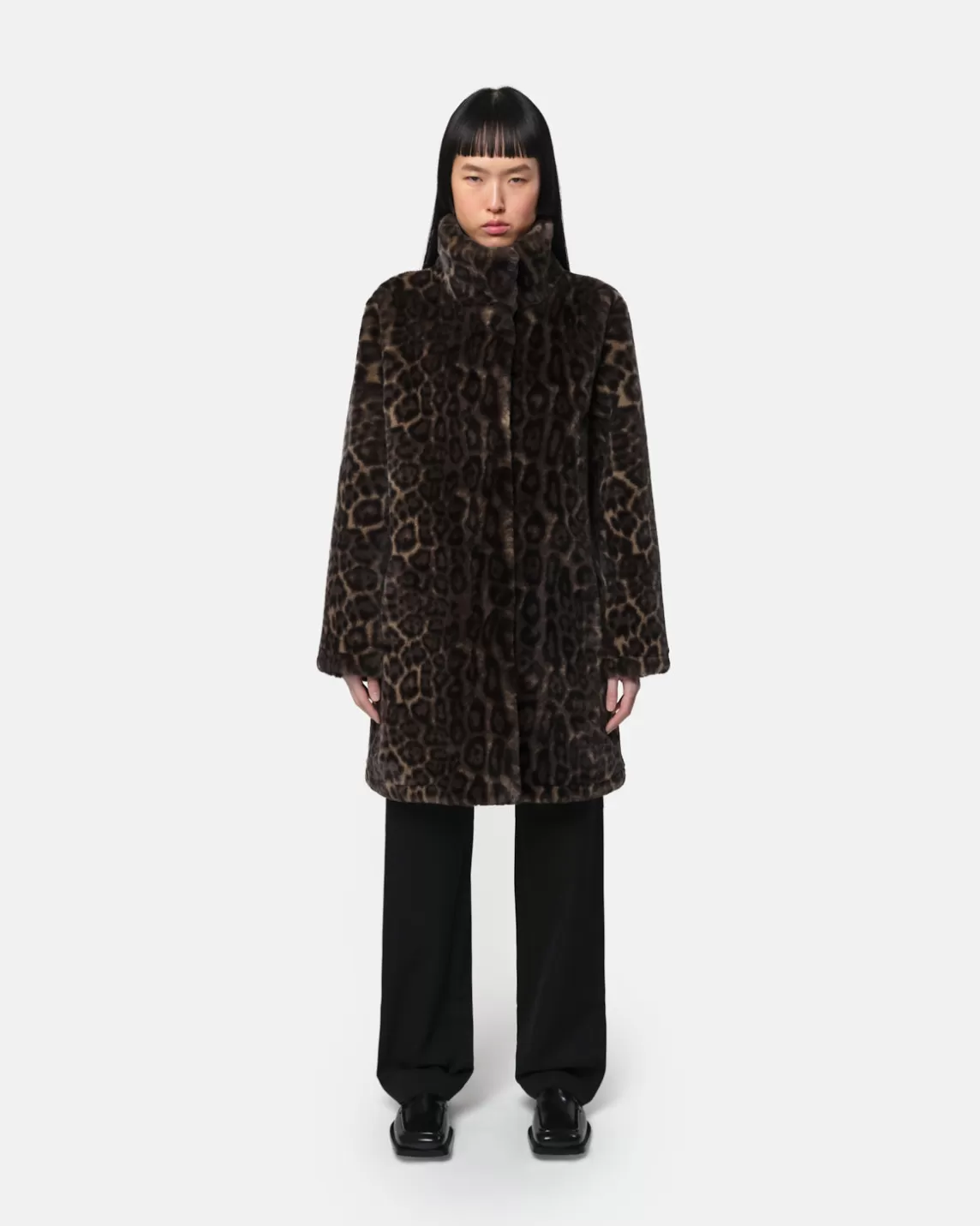 Apparis Blair Dark Leopard Mid-Length Coat DarkLeopard Best