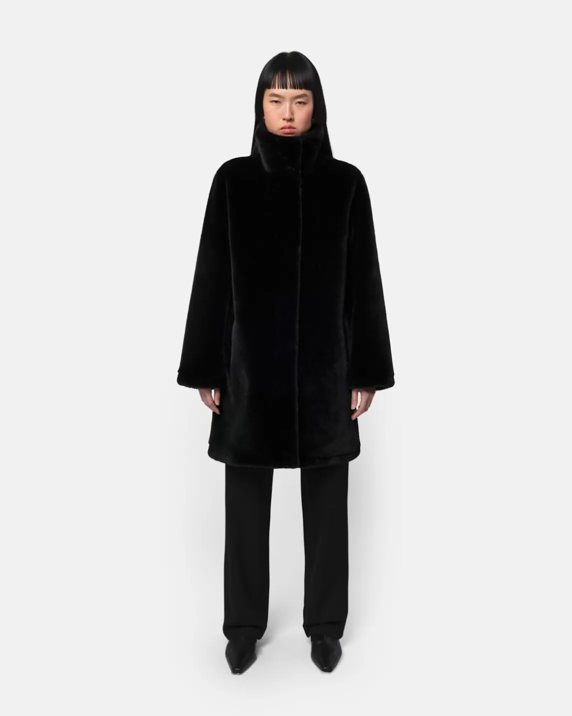 Apparis Blair Mid-Length Coat Noir Best