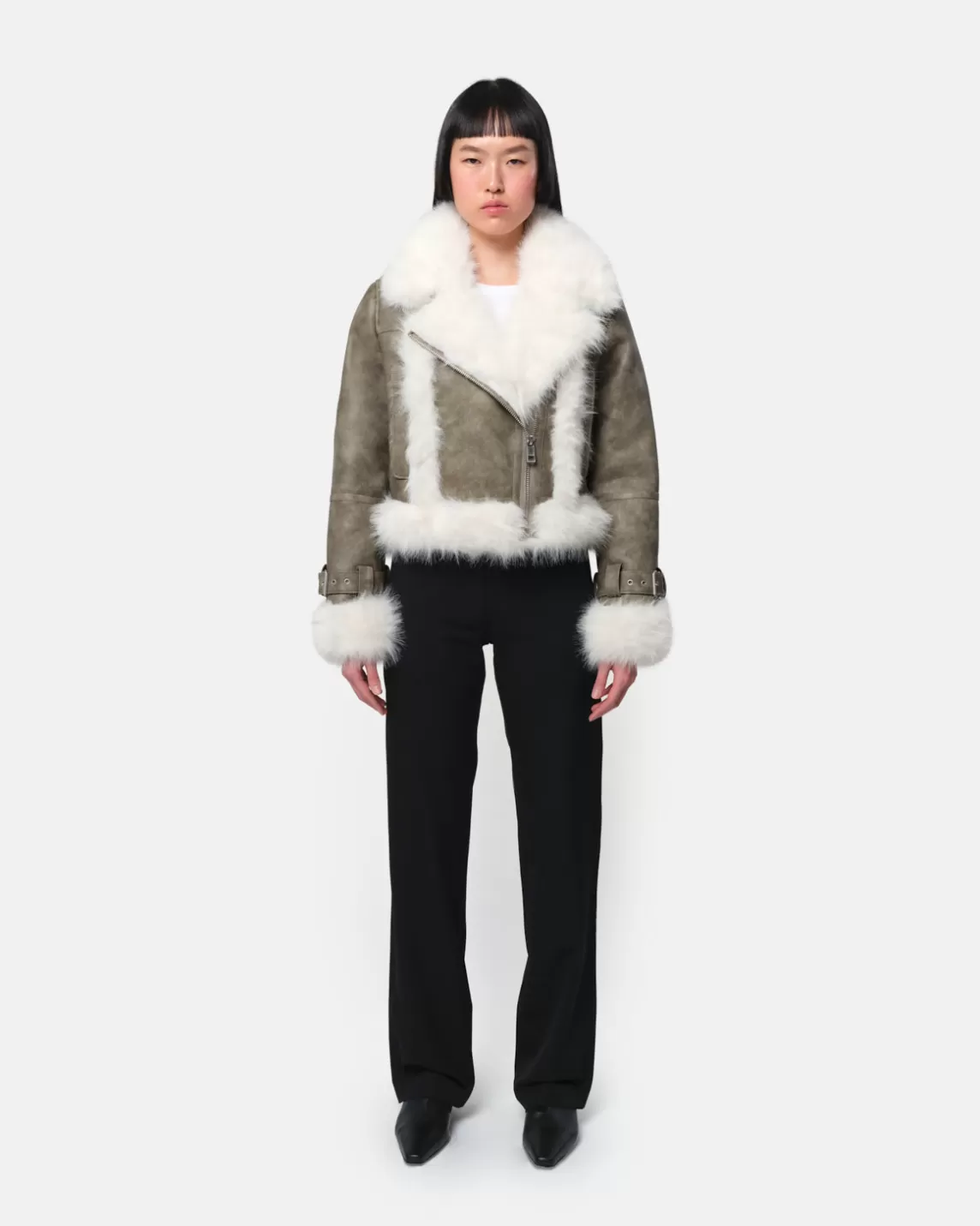 Apparis Jay Coat Sage & Blanc Sage&Blanc Sale