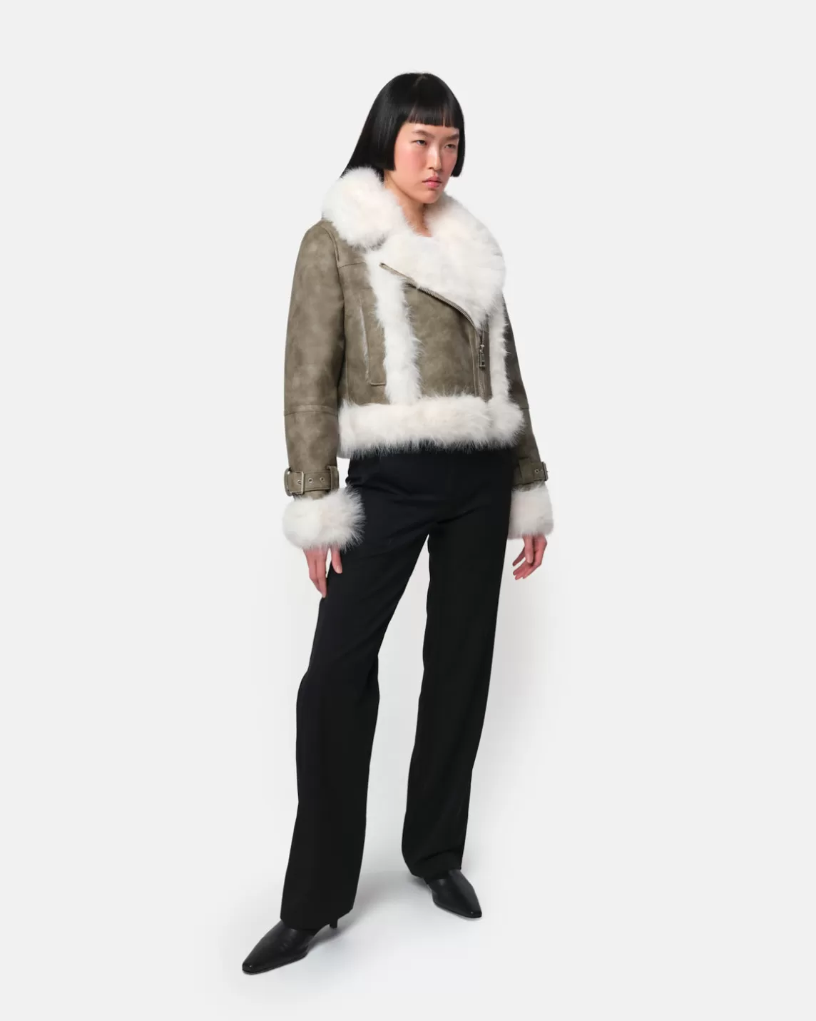 Apparis Jay Coat Sage & Blanc Sage&Blanc Sale