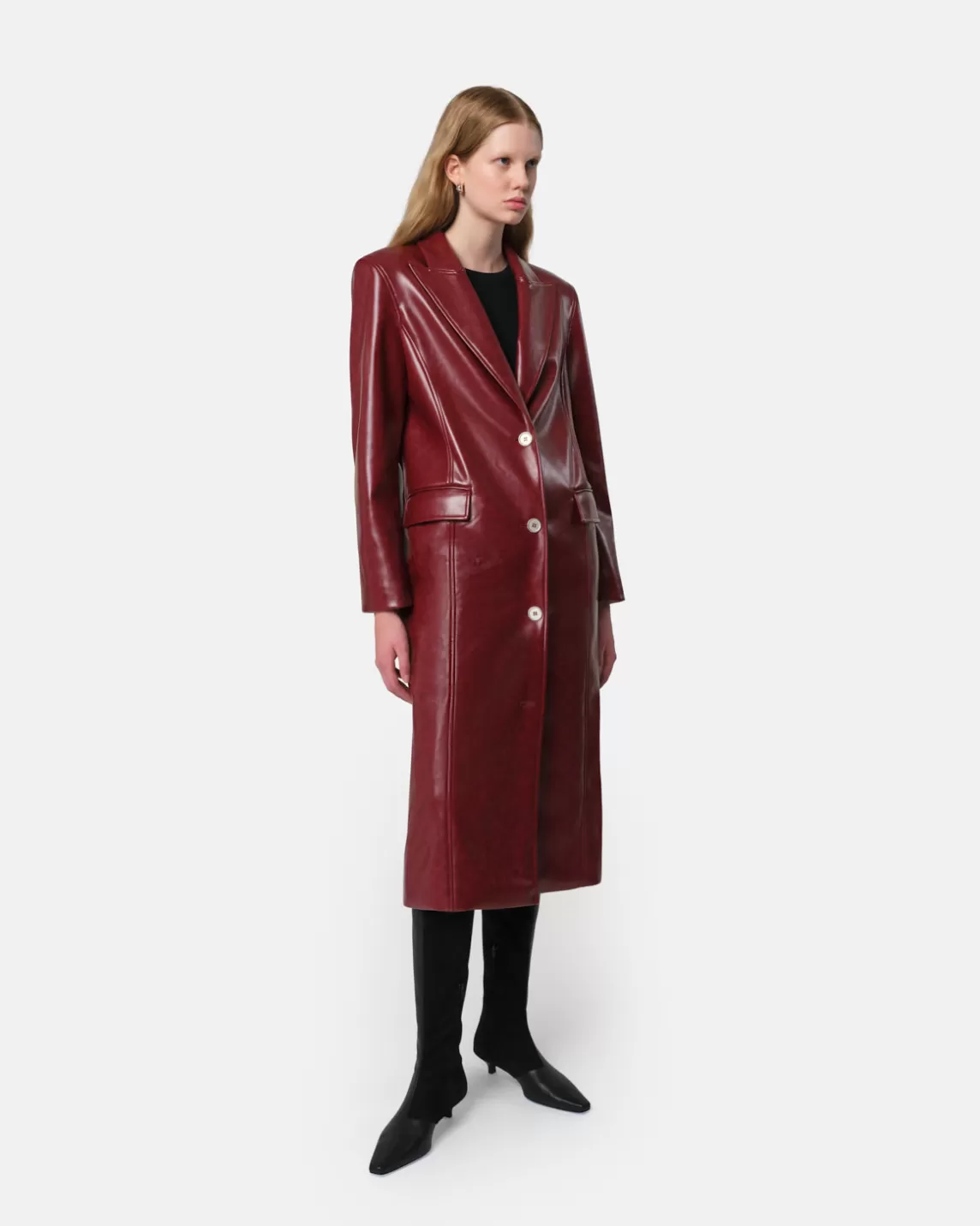 Apparis Lauren Overcoat Crimson Clearance