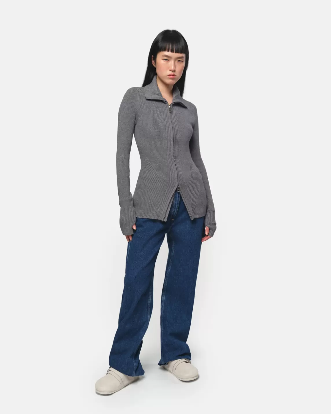 Apparis Nova Zip-Up Cardigan Slate Best Sale